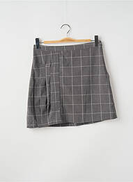 Mini-jupe gris JACQUELINE DE YONG femme