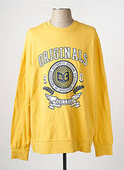 Sweat-shirt jaune JACK & JONES pour homme seconde vue