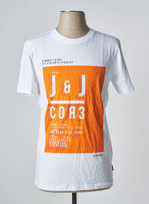 T-shirt blanc JACK & JONES pour homme