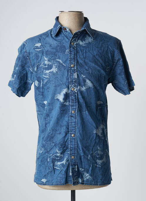 Chemise manches courtes bleu JACK & JONES pour homme