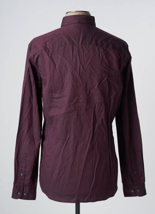 Chemise manches longues rouge JACK & JONES pour homme
