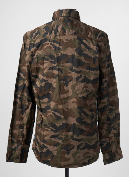 Chemise manches longues vert JACK & JONES pour homme