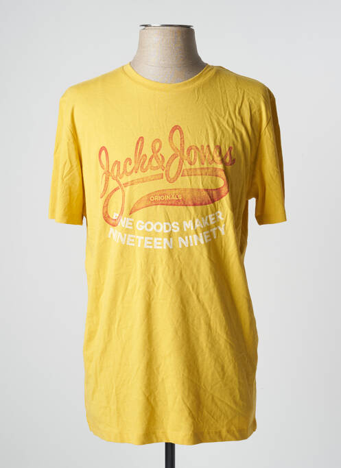 T-shirt jaune JACK & JONES pour homme