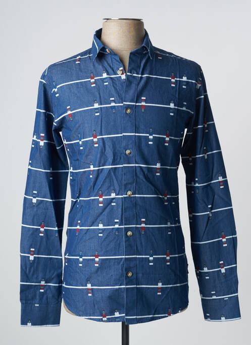 Chemise manches longues bleu ONLY&SONS pour homme