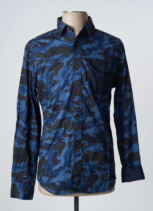 Chemise manches longues bleu JACK & JONES pour homme