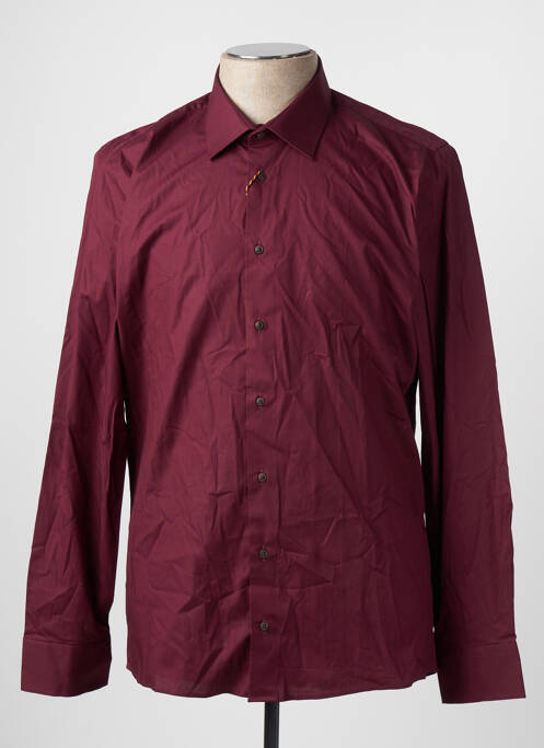 Chemise manches longues rouge LE FABULEUX MARCEL DE BRUXELLES pour homme