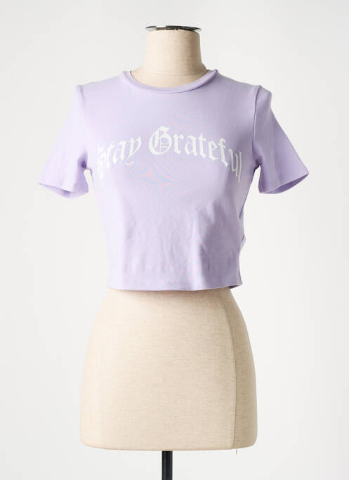 Crop top violet TALLY WEIJL pour femme