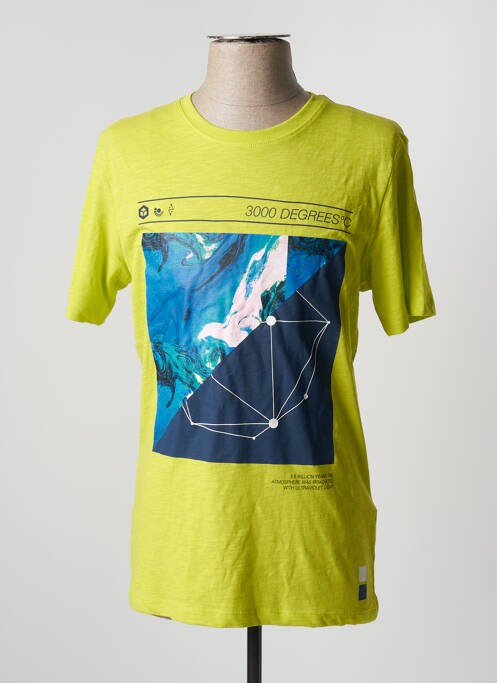 T-shirt jaune JACK & JONES pour homme