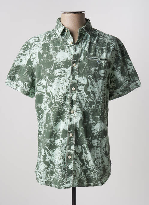 Chemise manches courtes vert PETROL INDUSTRIES pour homme