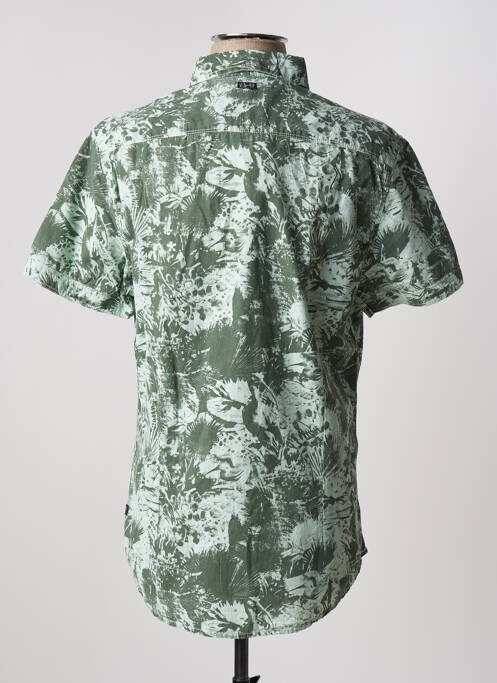 Chemise manches courtes vert PETROL INDUSTRIES pour homme