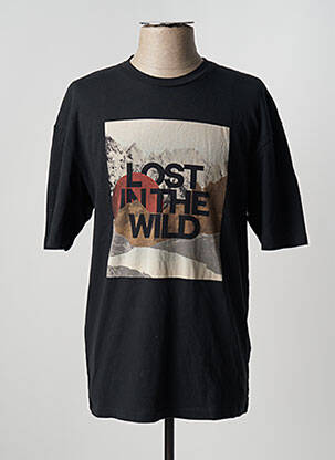 T-shirt noir JACK & JONES pour homme