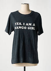 T-shirt gris MANGO pour femme seconde vue