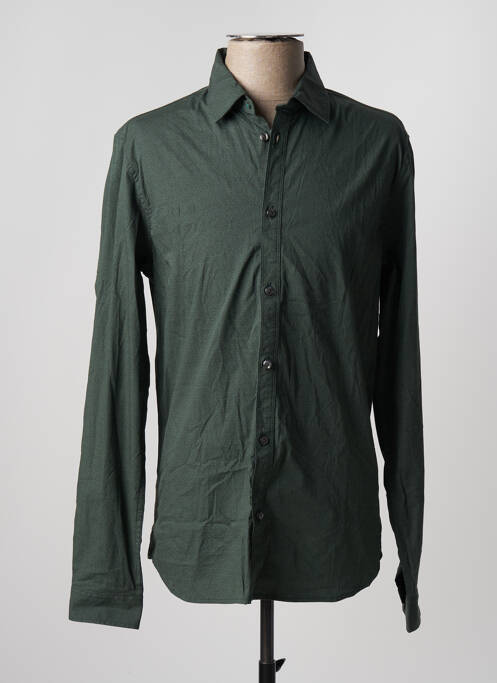 Chemise manches longues vert PETROL INDUSTRIES pour homme