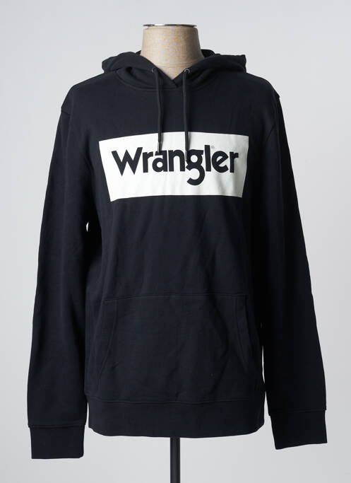 Sweat-shirt à capuche noir WRANGLER pour homme