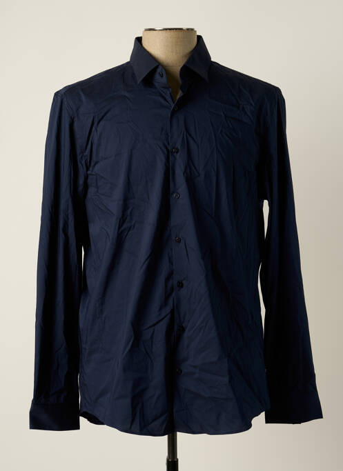 Chemise manches longues bleu CR7 CRISTIANO RONALDO pour homme