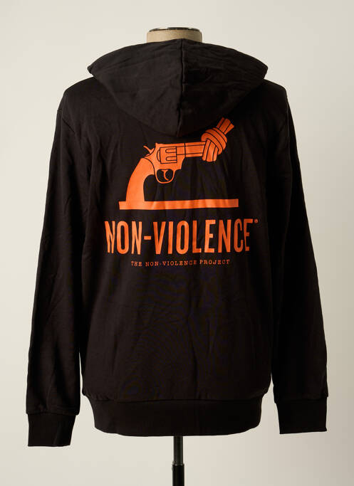 Sweat-shirt à capuche noir JACK & JONES pour homme