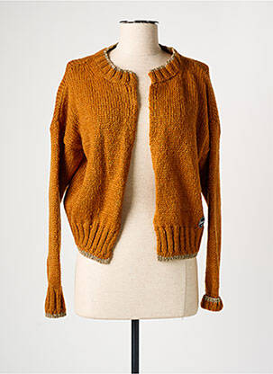 Gilet manches longues marron MAURICE femme