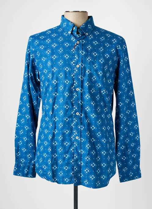 Chemise manches longues bleu JACK & JONES pour homme