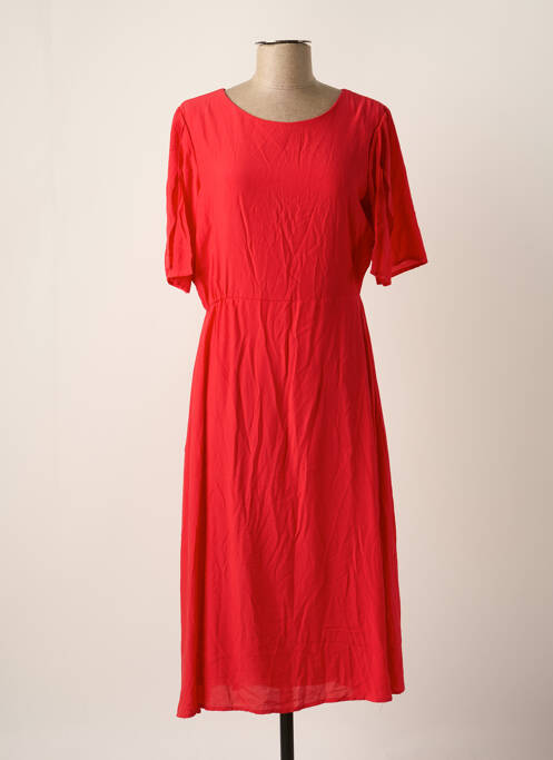 Robe mi-longue rouge VILA pour femme