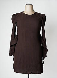 Robe mi-longue marron ASTRID BLACK LABEL femme