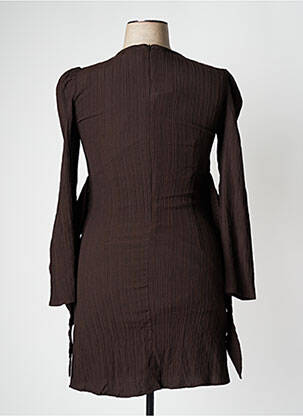 Robe mi-longue marron ASTRID BLACK LABEL femme