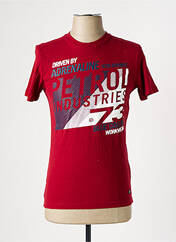 T-shirt rouge PETROL INDUSTRIES pour homme seconde vue