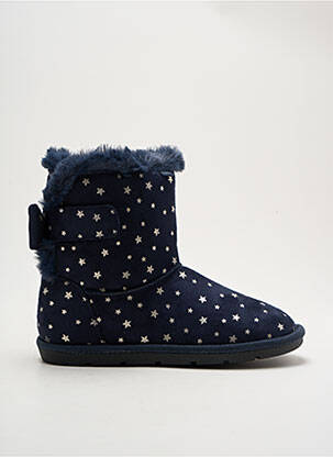 Bottes bout rond talon compensé bleu I LOVE SHOES enfant
