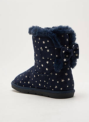 Bottes bout rond talon compensé bleu I LOVE SHOES enfant