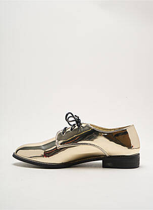 Derbies matière lisse talon plat jusqu'à 3cm or I LOVE SHOES femme