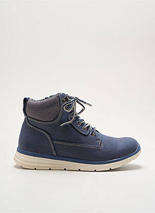 Bottines/boots matière lisse talon compensé bleu I LOVE SHOES enfant