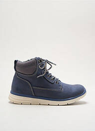 Bottines/boots matière lisse talon compensé bleu I LOVE SHOES enfant