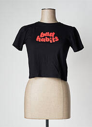 T-shirt noir MOTEL femme