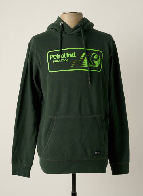 Sweat-shirt à capuche vert PETROL INDUSTRIES pour homme