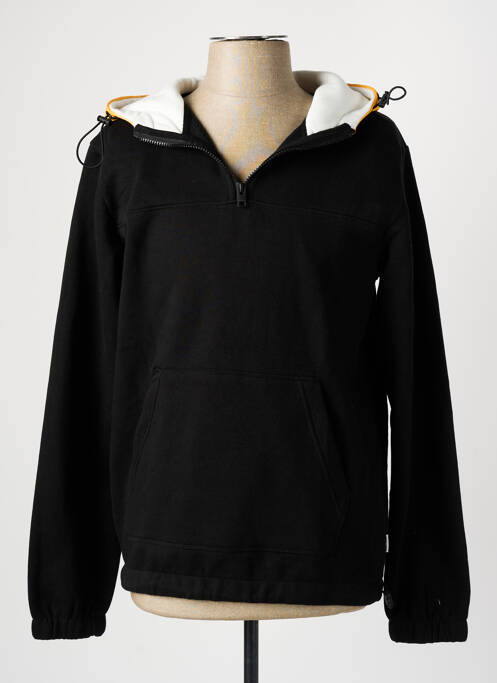 Sweat-shirt à capuche noir JACK & JONES pour homme