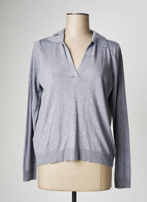 Pull gris MANGO pour femme