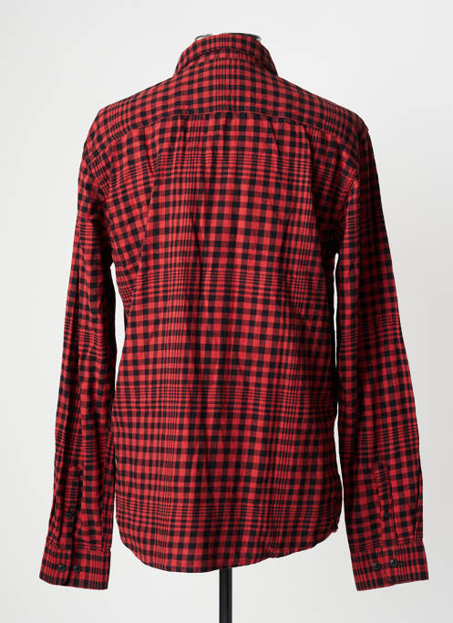 Chemise manches longues rouge ONLY&SONS pour homme