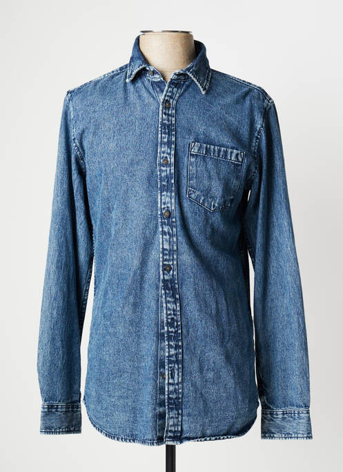 Chemise manches longues bleu JACK & JONES pour homme