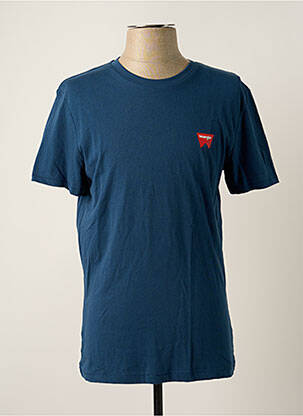 T-shirt bleu WRANGLER pour homme
