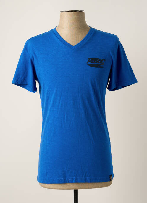 T-shirt bleu PETROL INDUSTRIES pour homme