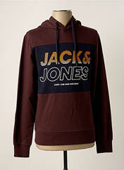 Sweat-shirt à capuche rouge JACK & JONES pour homme seconde vue