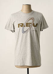 T-shirt gris R.EV 1703 BY REMCO EVENPOEL  pour homme seconde vue