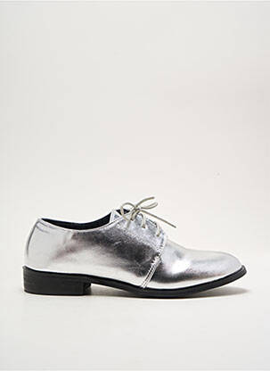 Mocassins matière lisse talon plat jusqu'à 3cm argent I LOVE SHOES femme