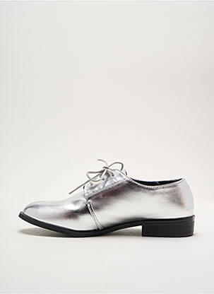 Mocassins matière lisse talon plat jusqu'à 3cm argent I LOVE SHOES femme
