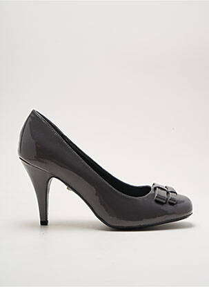 Escarpins tissage vernis talon de 7 à 9cm gris I LOVE SHOES femme