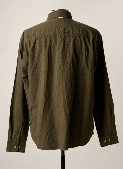 Chemise manches longues vert JACK & JONES pour homme