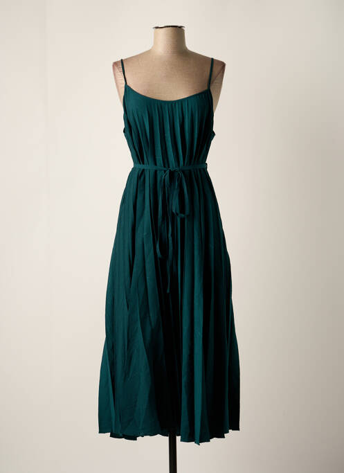 Robe longue vert MANGO pour femme