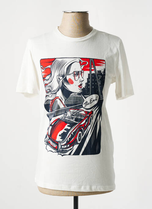 T-shirt blanc JACK & JONES pour homme