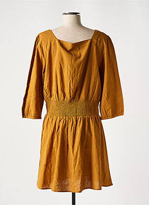 Robe courte jaune ONLY femme