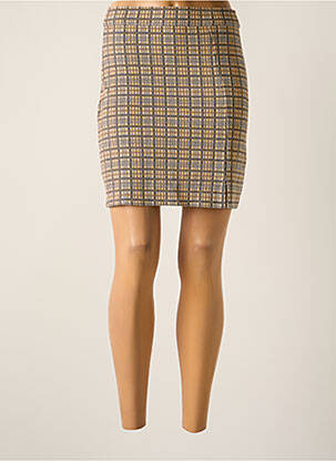 Jupe mi-longue orange CEMI femme