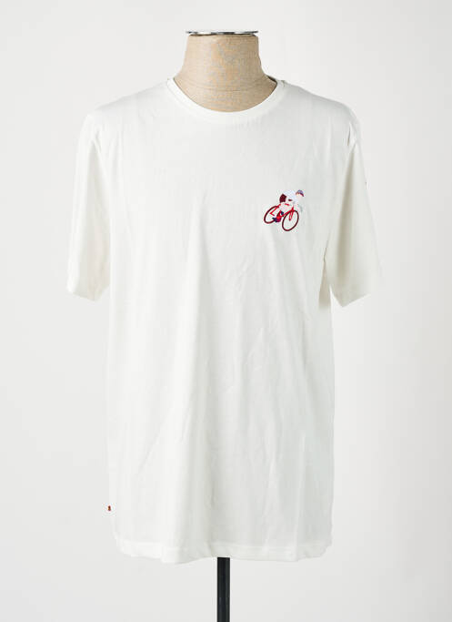 T-shirt blanc CYCLO CLUB MARCEL  pour homme